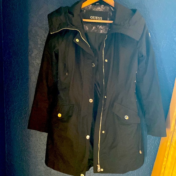 Guess Hooded Trench Raincoat - Picture 2 of 7